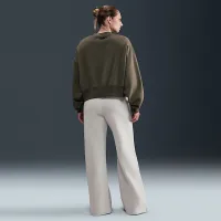 Nike Sportswear Phoenix Fleece женская С высокой Талией Wide-Leg Pants цвет коричневый
