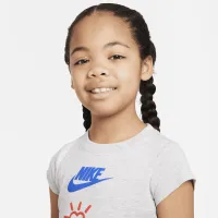 Nike Love Icon Stack Tee Little детские футболка цвет серый