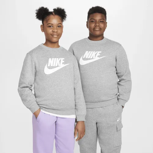 Nike Sportswear Club Fleece Big детские свитшот (Extended Size) цвет серый