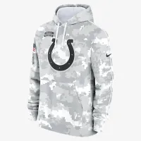 Indianapolis Colts Salute to Service Primary Edge Club чоловічі Nike NFL Pullover Толстовка з капюшоном колір білий
