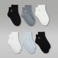 Nike Jordan Everyday Essentials Big дитячі Ankle шкарпетки (6 пар) колір чорний