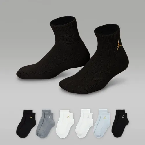 Nike Jordan Everyday Essentials Big дитячі Ankle шкарпетки (6 пар) колір чорний