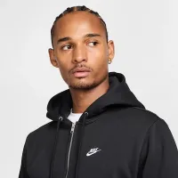 Nike Club чоловічі Full-Zip Fleece Толстовка з капюшоном колір чорний