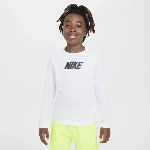Nike Dri-FIT Multi+ Big дитячі (для хлопчиків) Long-Sleeve Top колір білий