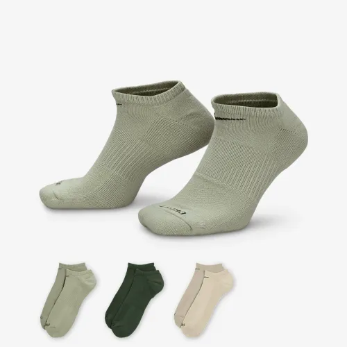 Nike Everyday Plus Cushion тренировочные No-Show носки (3 пары) многоцветный