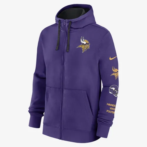 Minnesota Vikings Club чоловічі Nike NFL Full-Zip Толстовка з капюшоном колір фіолетовий