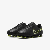 Nike Jr. Tiempo Legend 10 Club Little/Big детские Multi-Ground Low-Top футбольные бутсы цвет черный