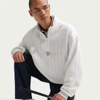 Nike Fairway Fresh мужские Therma-FIT оверсайз 1/2-Zip для гольфа Top цвет белый