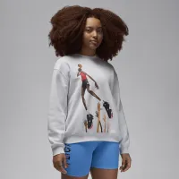Nike Jordan Artist Series by Darien Birks жіноча Fleece Crew-Neck світшот колір сірий