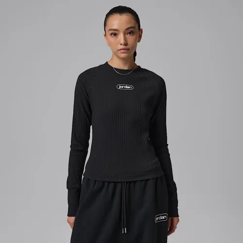Nike Jordan Flight женская Long-Sleeve Top цвет черный