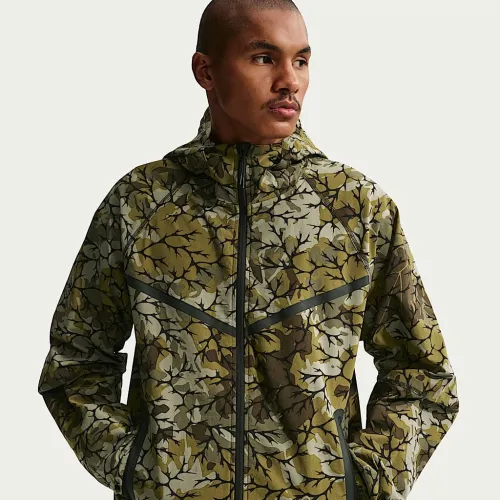 Nike Tech мужские Woven Full-Zip Windrunner Куртка цвет коричневый