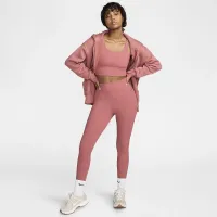 Nike Zenvy Rib жіноча Gentle-Support З високою талією 7/8 лосіни Pink