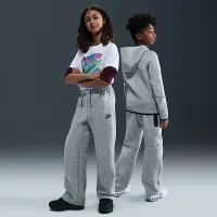 Nike Sportswear Tech Fleece Big детские (для мальчиков) Open-Hem Pants цвет серый