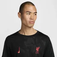 Liverpool FC Academy Pro Third мужские Nike Dri-FIT Soccer Pre-Match Top цвет черный