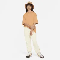 Nike Sportswear Premium Essentials Big дитячі (Girls') оверсайз футболка колір коричневий