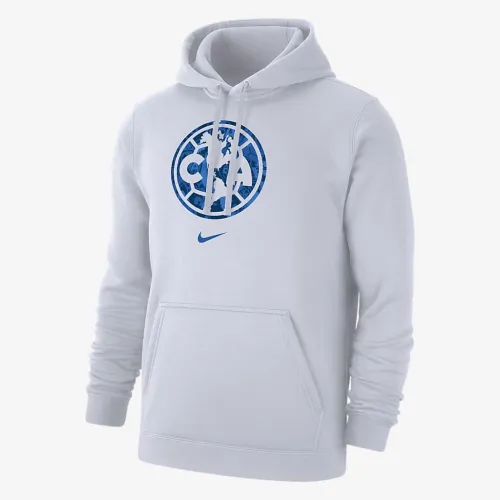 Club Америка Club Fleece мужские Nike Soccer Pullover Толстовка с капюшоном цвет белый