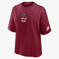 Alabama Crimson Tide Legacy Established Boxy женская Nike College футболка цвет красный
