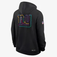 New York Giants Crucial Catch Sideline чоловічі Nike Dri-FIT NFL Pullover Толстовка з капюшоном колір чорний