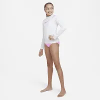 Nike Swoosh Big Kids' (Girls') Long-Sleeve Hydroguard White