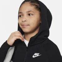 Nike Sportswear Tech Fleece Big детские (для мальчиков) Full-Zip Толстовка с капюшоном цвет серый