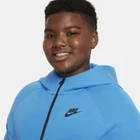 Nike Sportswear Tech Fleece Big дитячі (для хлопчиків) Full-Zip Толстовка з капюшоном (Extended Size) блакитний