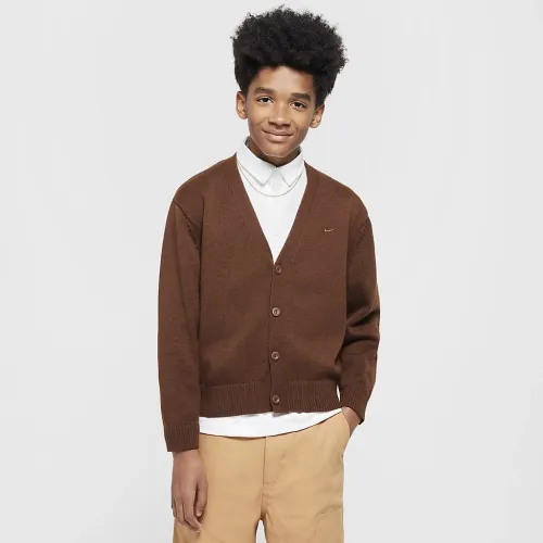 Nike Sportswear Metro Ground Big детские Cardigan цвет коричневый