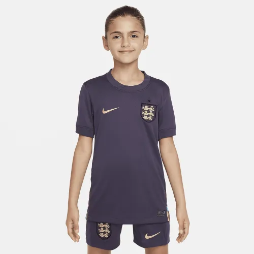England (мужские Team) 2024/25 Stadium Away Big детские Nike Dri-FIT Soccer Replica Jersey цвет фиолетовый