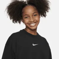 Nike Sportswear Premium Essentials Big детские (Girls') оверсайз футболка цвет черный