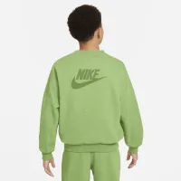 Nike Sportswear Icon Fleece Big детские оверсайз свитшот цвет зеленый