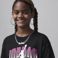Nike Jordan Big дитячі Push Through Graphic футболка колір чорний