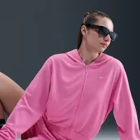 Nike Sportswear Chill Terry жіноча Loose Full-Zip French Terry Толстовка з капюшоном Pink
