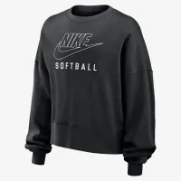 Nike Phoenix Fleece жіноча Softball Crew-Neck світшот колір чорний