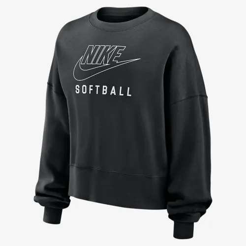 Nike Phoenix Fleece жіноча Softball Crew-Neck світшот колір чорний