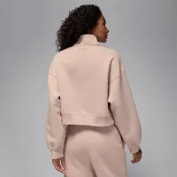 Nike Jordan Brooklyn Fleece жіноча 1/4-Zip Top колір коричневий