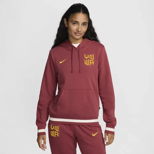Liverpool FC Club Fleece женская Nike Soccer Pullover Толстовка с капюшоном цвет красный