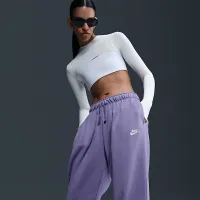 Nike Sportswear Club Fleece женская Mid-Rise оверсайз Sweatpants цвет фиолетовый