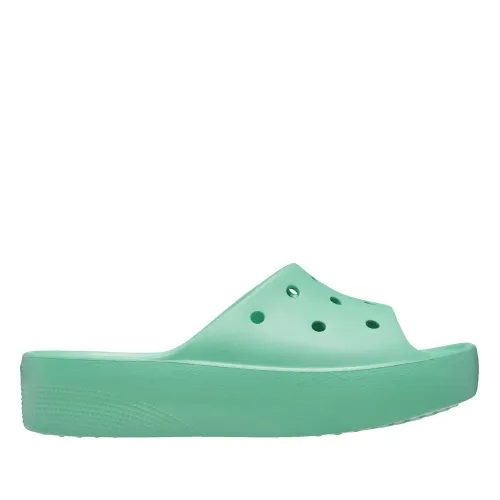 Шлёпанцы Crocs Classic Platform Slide 208180-3UG - Зеленые