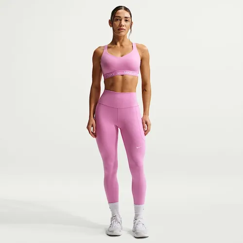 Nike One женская С высокой Талией 7/8 лосины с карманамицвет фиолетовый