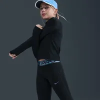 Nike Pro Big детские (Girls') Dri-FIT лосины with Shine Accents цвет черный