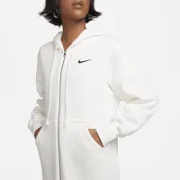 Nike Sportswear Phoenix Fleece женская оверсайз Long Full-Zip Толстовка с капюшоном цвет белый