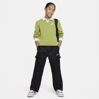 Nike Sportswear Club Fleece Big детские (Girls') Polo Top цвет зеленый