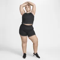 Nike One Fitted жіноча Dri-FIT Ribbed Tank Top (великі розміри) колір чорний