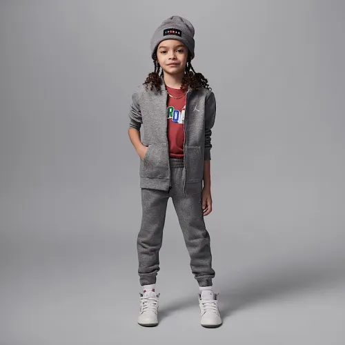 Nike Jordan Brooklyn Fleece Little детские 2-Piece Full-Zip Толстовка с капюшоном набор цвет серый