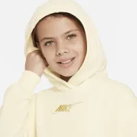 Nike Sportswear Club Fleece Big детские (Girls') Толстовка с капюшоном Костюм цвет белый