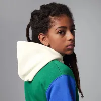 Nike Jordan MJ Brooklyn Big детские Fleece Pullover Толстовка с капюшоном цвет зеленый