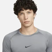 Nike Pro мужские Dri-FIT Tight Long-Sleeve Fitness Top цвет серый