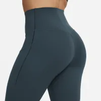 Nike Universa женская Medium-Support С высокой Талией 7/8 лосины с карманамицвет зеленый