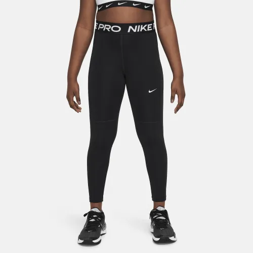 Nike Pro Leak Protection: Period Girls' Dri-FIT лосіни (Extended Size) колір чорний