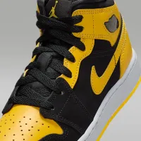 Nike Air Jordan 1 Mid SE Big детские Кроссовки цвет черный