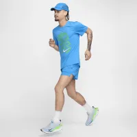 Nike Rise 365 Run Energy чоловічі Dri-FIT Short-Sleeve Running Top блакитний